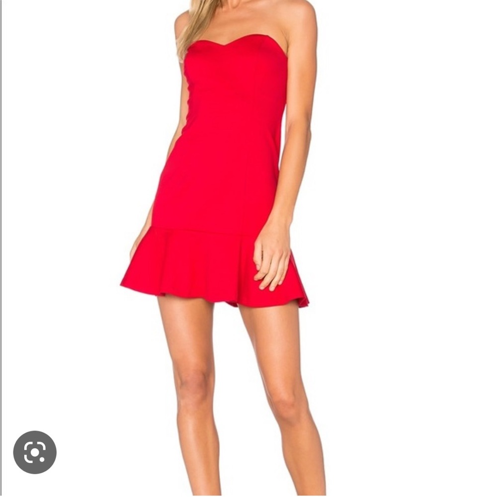 Amanda Uprichard Red strapless dress